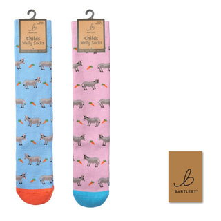 Bartleby Childs Welly Socks - Cute Donkey