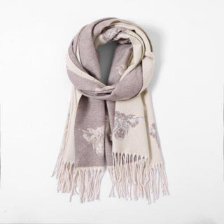 Reversible Highland Cows - Beige Scarf