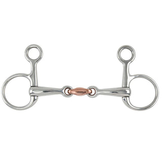 Shires Stainless Steel Hanging Cheek Copper Lozenge Snaffle