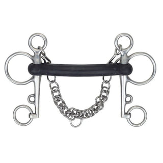 Shires Hard Rubber Mouth Pelham Black Rubber