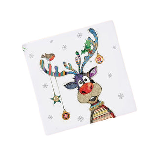 Xmas Bug Art Coaster Rudolph