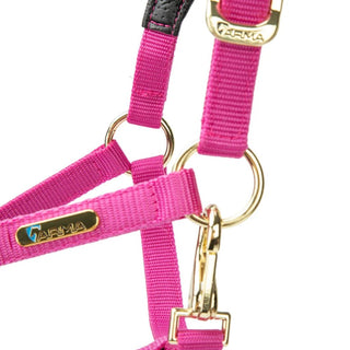 Shires Topaz Nylon Headcollar Raspberry