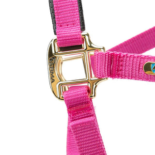 Shires Topaz Nylon Headcollar Raspberry