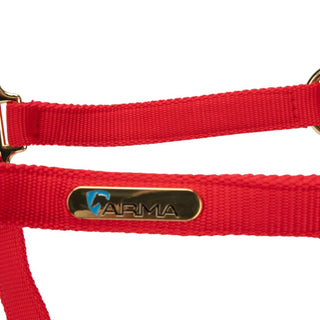 Shires Topaz Nylon Headcollar Red