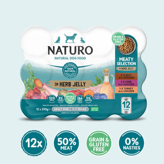 Naturo Adult Dog Meaty Selection In Herb Jelly