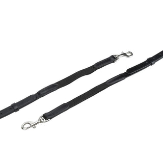 Velociti GARA Leather And Elastic Side Reins 32" X 5/8" Black