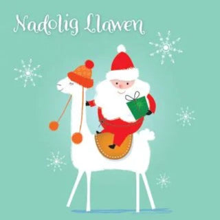 Santa Llama Christmas Card