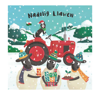 Nadolig llawen (Woolies Tractor) Christmas Card