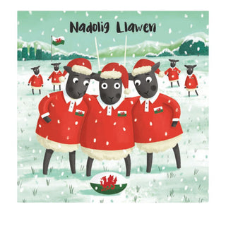 Nadolig llawen (Woolies Rugby) Christmas Card