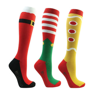 Hy Festive Feet Christmas Socks Pack of 3