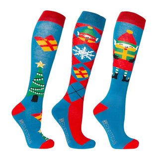Hyfashion Christmas Reindeer Socks Pack Of 3
