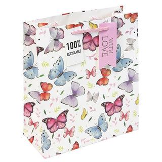 Butterfly Gift Bag White