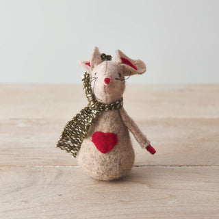 Red & Beige Fabric Mouse Hanger