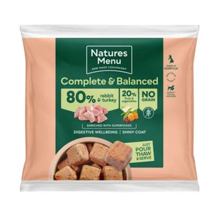 Natures Menu 80/20 Complete and Balanced Rabbit & Turkey 1kg