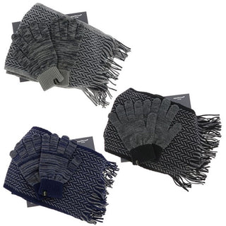 EQ For Men Two Tone Scarf & Gloves