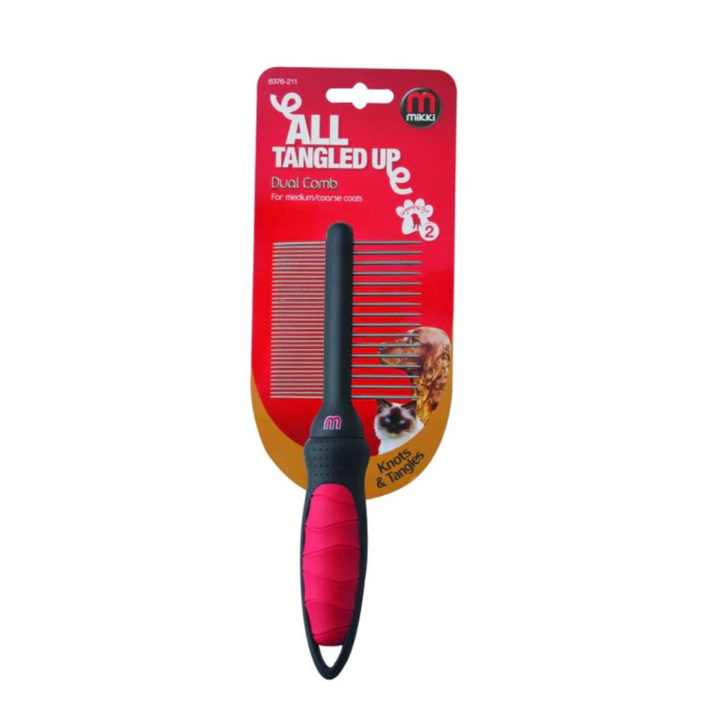 Mikki Dual Comb For Medium-Coarse Coats - Default Title | Zoars Ark Pet ...