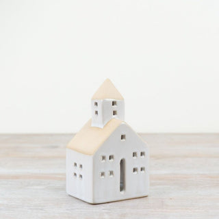 Tealight Church With Natural Glaze