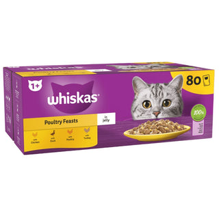 Whiskas 1+ Cat Pouches Poultry Feast In Jelly