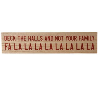 Deck The Halls Wooden Sign With Glitter