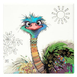 Bug Art Coaster Oscar Ostrich