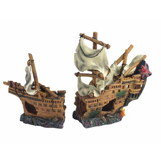 Aqua One Wooden Galleon (2 Parts)