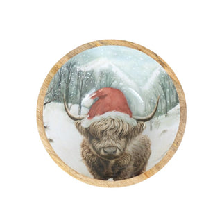 Winter Highland Cow Bowl