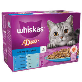 Whiskas 1+ Duo Ocean Delight Pouches in Jelly