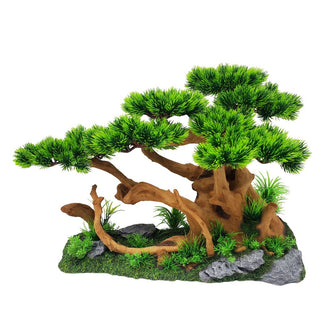 Bonsai Tree On Rock Garden Large