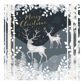 Christmas Premium Boxed Cards Silver Deer