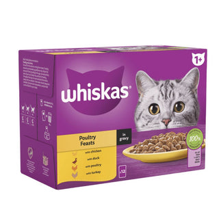 Whiskas 1+ Poultry Feast Pouches In Gravy