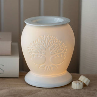 Tree of Life White Electric Oil Burner & Wax Warmer