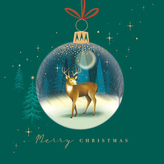 Christmas Boutqiue Boxed Cards Deer In Bauble