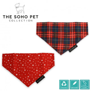 Tartan/Star Patterned Bandana