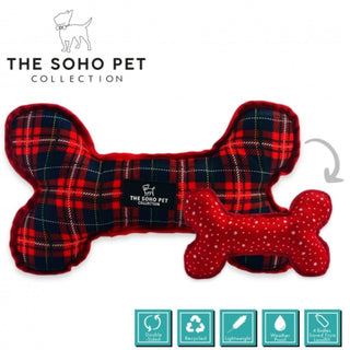 Tartan/Star Patterned Reversible Bone Toy