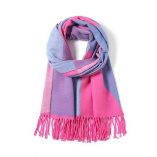 Reversible Multi Geo - Pink & Blue Scarf