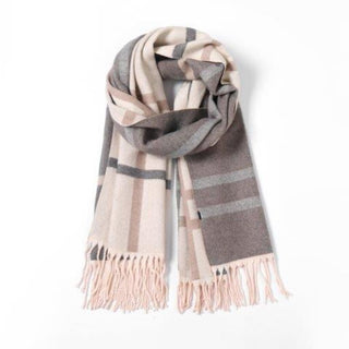 Reversible Checks - Cream Scarf