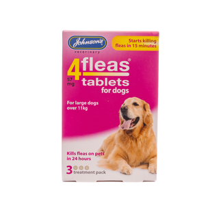 Johnsons 4 Fleas Tablets For Large Dogs Over 11kg