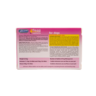 Johnsons 4 Fleas Tablets For Large Dogs Over 11kg