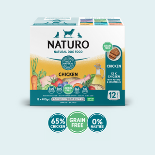 Naturo Adult Dog Tray Grain Free Chicken 400g