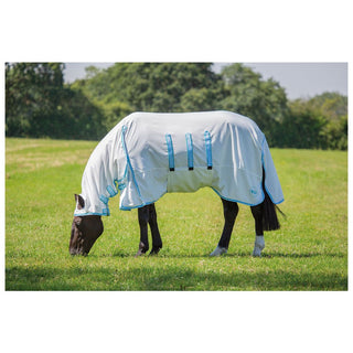 Bridleway Sweet-Itch Bug Stoppa Rug White & Blue