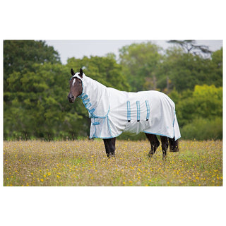 Bridleway Sweet-Itch Bug Stoppa Rug White & Blue
