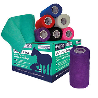 Vetset Wraptec Cohesive Bandage 100mm - 4 for £6