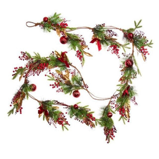 Three Kings Ruby Velvet Garland - 270cm