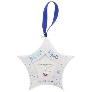 Festive Sparkle Silver Plated Robin Necklace