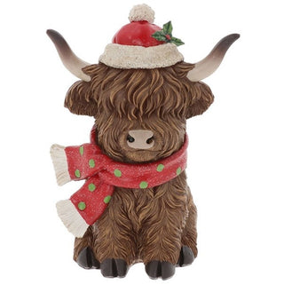 Merry Xmas Coos With Scarf Sitting
