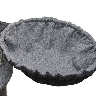 Charcoal Felt Cat Triple Tower