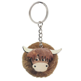 Keyring Fluffy Highland Cow