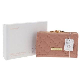 Diamond Quilt Purse Medium Pink