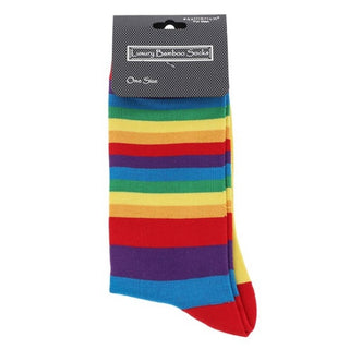 Men's Rainbow Red Bamboo Socks