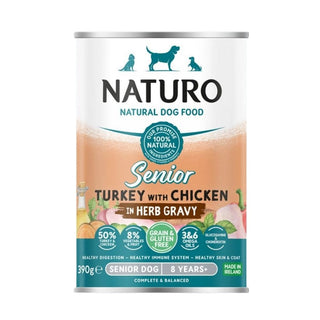 Naturo Senior Dog Can Turkey & Chicken in Gravy